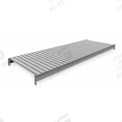 TENNSCO Shelf: 96 in x 36 in, 22 ga Beams, Steel, 2,150 lb Load Capacity (MPN 6940). Key specifications — Decking Material: Steel; Frame Finish: Powder Coated; Frame Material: Steel; Color: Industrial Gray; Includes: Cross Bars; Brand: TENNSCO.