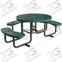 GRAINGER ADA Picnic Table: Expanded Metal, Thermoplastic Coated, Green, 29 1/4 in Overall Ht, 4HUP9. Key specifications — Brand: GRAINGER; Tabletop Color: Green; Manufacturer Part Number: 4HUP9; Standards: ADA Accessible; Product Type: ADA Picnic Table; Frame Material: Steel.