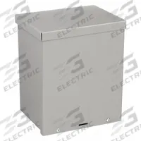 WIEGMANN Enclosure: Steel, 18 in x 15 in x 6 in, 3R, Solid Cover, Screw On, Included, Painted (MPN RSC151806). Key specifications — Brand: WIEGMANN; Closure Method: Padlock Hasp; Knockouts: Included.