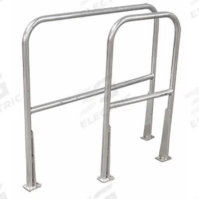 COTTERMAN Safety Railing,3ft.: Toe Board Not Included, 4 in x 3 in, Bolt-On Rail Mounting - Handrail Lengths