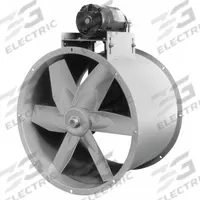 DAYTON Tubeaxial Fan: Emergency Smoke, 24 in Blade, 10,310 cfm @ 0.000 in SP, 208-230/460V AC, 3 hp (MPN 7J353). Key specifications — Brand: DAYTON; Includes Drive Package: Yes; Assembly: Unassembled; Nameplate Voltage: 208-230/460V AC; Mounting Orientation: Horizontal; Hazardous Location Specification: Not Rated; Motor Enclosure: Totally Enclosed Fan Cooled; Motor Type: 3-Phase.