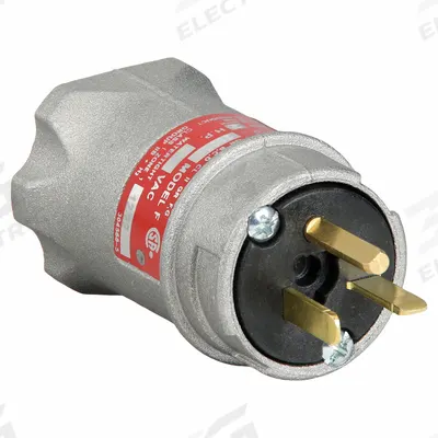 APPLETON ELECTRIC Straight Blade Plug: 6-20P, 250V AC, 20 A, 3 Pole - Hazardous-Location Plugs