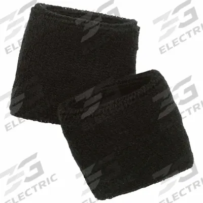 CHILL-ITS BY ERGODYNE Wrist Band: Wrist Band, Black, Solid, Cotton, Universal, Cooling, Soak - Wrist Bands