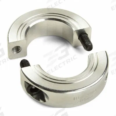 RULAND MANUFACTURING Balanced Shaft Collar: 2-Piece, Inch, Round, Clamp-On, 2 1/2 in Bore Dia - Aluminum Balanced Shaft Collars