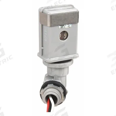 Dayton Photocontrol: Flush In-Post Photocell Mounting, 1/2 in Stem Dia, SPST - Adjustable Stem-Mounted Photocells with Swivel Arms