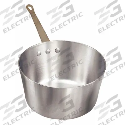 CRESTWARE Sauce Pan: 2.5 qt Capacity, Aluminum, Riveted, Silver, Steel Handle - Sauce Pans