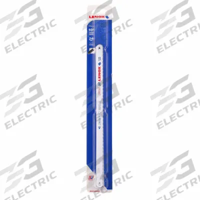 LENOX Hacksaw Blade: 10 in Blade Lg, Bi-Metal, 24, 1/2 in Blade Wd, 0.03125 in Blade Thick - General Purpose Hacksaw Blades
