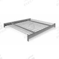 TENNSCO Shelf: 48 in x 48 in, 14 ga Beams, 5 AWG Decking, Galvanized Wire, 4,150 lb Load Capacity (MPN 6940). Key specifications — Decking Material: Galvanized Wire; Frame Finish: Powder Coated; Frame Material: Steel; Color: Gray; Includes: (2) Beams, (2) Crossbars; Brand: TENNSCO.