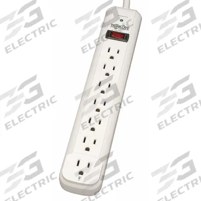 TRIPP LITE Outlet Strip: 7 Outlets, 25 ft Cord Lg, 1,080 J Rated Energy, 15 A Current - General Purpose Surge Protectors