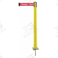 TENSABARRIER Barrier Post with Belt: Red, No Pattern, Danger Do Not Enter, 13 ft Belt Lg, Yellow (MPN 884-35-MAX-RIX-C). Key specifications — attr981468: Metal Alloy; attr981465: Red; attr981461: TENSABARRIER; attr981440: Plastic; attr981443: Yellow; attr981449: Danger Do Not Enter; attr981448: White.