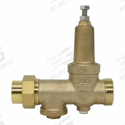 WILKINS Pressure Reducing Valve: FNPT x FNPT, 3/4 in Pipe Size, Brass, 15 psi to 75 psi - Standard Capacity Water Pressure Regulators