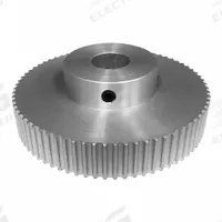 DAYTON Timing Pulley: Modified Curvilinear, Fixed, For GT Timing Belt Section, For 9 mm Belt Wd (MPN 68-3P09-6A4). Key specifications — Brand: DAYTON; Finish: Clear Anodized; For Belt Series: Powerhouse®.
