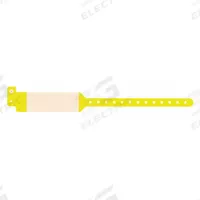 ID Wristband: No Legend, 11 3/4 in Overall Lg, 1 5/8 in Overall Wd, Plastic, Yellow, 500 PK (MPN CLS-PS-34). Key specifications — attr1126094: Yellow.