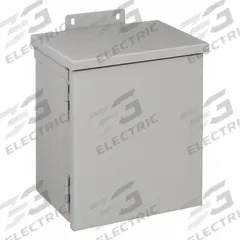HOFFMAN Enclosure: Steel, 10 in x 8 in x 6 in, 3R, Solid Cover, Hinged, Included, Painted (MPN A10R86HCR). Key specifications — Brand: HOFFMAN; Closure Method: Padlock Hasp; Knockouts: Included.