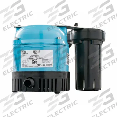 LITTLE GIANT Condensate Removal Pump: 115V AC, 5/8 gal Tank, 1/16 hp, 3.41 gpm - General-Purpose Condensate Tank Pumps