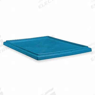 AKRO-MILS Lid: 23 1/2 in x 19 1/2 in, Blue, FDA Compliant, 5LA14/5LA16 - Lids for Standard Stacking & Nesting Totes