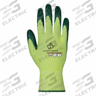 SUPERIOR GLOVE Knit Gloves: 2XL ( 11 ), ANSI Cut Level A9, Palm, Dipped, Nitrile, Nitrile - Extreme-Duty Cut-Resistant Gloves with Nitrile Coating