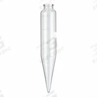 GLOBE SCIENTIFIC Centrifuge Tube: 100 mL, Centrifuge Tube, 36 mm Body Dia, 200 mm Overall Ht (MPN 8600108). Key specifications — Graduated: Yes; Includes Closure: No; Body Color: Colorless; Brand: GLOBE SCIENTIFIC; Bottom Shape: Conical.