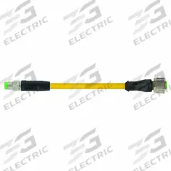 MURRELEKTRONIK Cordset: M8 Male Straight X M12 Female Right Angle, PUR, Yellow, 0.3 m Cable Lg (MPN 7000-88261-0300030). Key specifications — Cable Jacket Color: Yellow; IP Rating: IP68; Wire Size: 24 AWG; Brand: MURRELEKTRONIK.