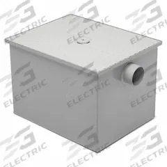 ZURN Grease Interceptor: 50 lb Capacity, 25 gpm Flow Rate, 19 7/8 in Overall Wd, 17 in Overall Dp (MPN GT2700-25-3NH). Key specifications — Material: Steel; Includes: Flow Diffusing Baffle; Brand: ZURN.