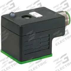 MURRELEKTRONIK Solenoid Coil Connector: DIN 43650 Form A, 24V AC/DC, M12, Indicator Light Included (MPN 7000-41421-0000000). Key specifications — attr1078676: MURRELEKTRONIK; attr1078675: 7000-41421-0000000; attr1078682: DIN 43650 Form A; attr1078690: Indicator Light Included; attr1078697: M12; attr1078703: 24V AC/DC.