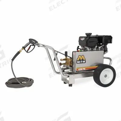 MI-T-M Gas-Powered Pressure Washer: Heavy Duty, Cart, 4,200 psi, 3.4 gpm - Cold Water Pressure Washers