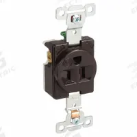 BRYANT Receptacle: Single, 5-15, Brown, 125V AC, 15 A, 2 Pole / 3 Wire (MPN 5261)