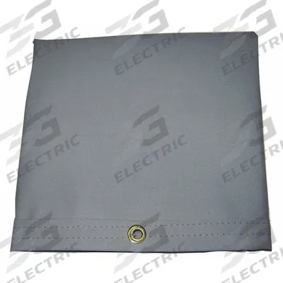 MAURITZON Tarp: 5.75 ft Lg, 5.75 ft Wd, Heavy Duty, 20 mil, Cotton Canvas, Gray - Canvas Tarps