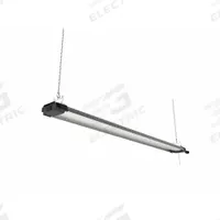 ETI Shop Light: 4,100 lm_5,800 lm_7,500 lm, 4000K, 80 W Fixture Watt, 120V AC, 46 in Lg (MPN B02014601A). Key specifications — Brand: ETI; Linkable Up To: 3 Fixtures; Voltage: 120V AC; Color Temperature: 4000K; Emergency Battery Backup: No.