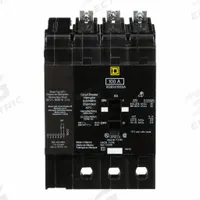 SQUARE D Miniature Circuit Breaker: 100 A, 277/480V AC, Three Phase, 18kA at 277/480V AC, 3 Poles (MPN EDB34100SA). Key specifications — Phase: Three; Amps: 100 A; AC Voltage Rating: 277/480V AC; Max. AIR Rating: 18kA at 277/480V AC; For Use With: Square D NF Panelboards; Brand: SQUARE D.