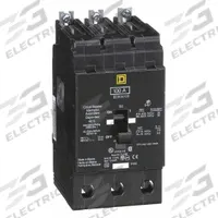 SQUARE D Miniature Circuit Breaker: 100 A, 277/480V AC, Three Phase, 18kA at 277/480V AC, 3 Poles (MPN EDB34100). Key specifications — Phase: Three; Amps: 100 A; AC Voltage Rating: 277/480V AC; Max. AIR Rating: 18kA at 277/480V AC; For Use With: Square D NF Panelboards; Brand: SQUARE D.