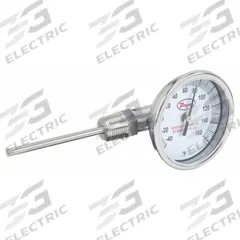 DWYER Dial Thermometer: -40°F to 160°F, ±2%Full Scale Accuracy, 4 in Stem Lg, 3 in Dial Dia (MPN BTLS34041). Key specifications — Accuracy: ±2 % Full Scale; Brand: DWYER.