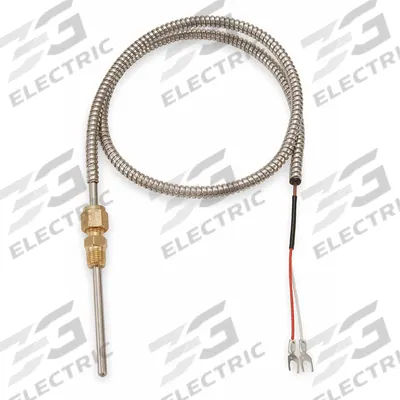 TEMPCO Thermocouple Probe: 32°F to 1,400°F /0°C to 760°C, Type J, 4 in Probe Lg - Thermocouples with Lead Wires