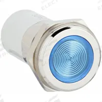 APPROVED VENDOR Flush Panel Light: 16 mm Panel Mounting Hole Dia, LED, Blue, Flush Head, H16 (MPN 24M171). Key specifications — Brand: APPROVED VENDOR; Electrical Connection: 0.11 Male Quick Disconnect.