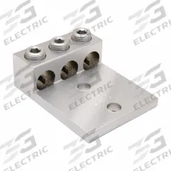 BURNDY Mechanical Connector: For Wire Size 6 AWG – 350 kcmil, 3 Wire Terminations (MPN K3A31U2N). Key specifications — Brand: BURNDY; Lug Material: Tin-Plated Aluminum.