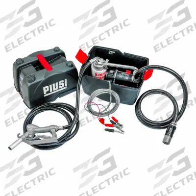 PIUSI Electric Drum Pump: 24 V DC, 12 gpm Max. Flow Rate, Pump with Hose & Nozzle - Portable DC-Powered Fuel Transfer Pumps