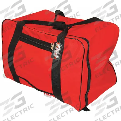 R&B FABRICATIONS Duffel Bag: Nylon, Red, 5,200 cu in Interior Volume, 24 in Lg, 13 in Wd - Medic & Trauma Duffle Bags