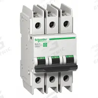 SCHNEIDER ELECTRIC IEC Miniature Circuit Breaker: 45 A Amps, 14kA at 120/240V AC, Screw Clamp, C (MPN M9F42345). Key specifications — DC Voltage Rating: Not Rated; Max. AIR Rating: 14kA at 120/240V AC; Terminal Connection: Screw Clamp; Brand: SCHNEIDER.