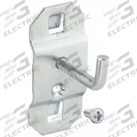 APPROVED VENDOR Single Rod Pegboard Hook: 1 1/2 in x 1 in, Screw-In, Surface, Silver (MPN 6YB86). Key specifications — Mounting Type: Surface; Finish: Zinc-Plated; Color: Silver; Accessory Type: 90-Degree Single Hook; Locking System: Screw-In; Brand: APPROVED VENDOR.