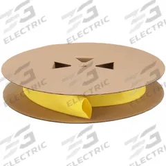 3M Heat Shrink Tubing: 3 in I.D. Before Shrinking, 1.5 in I.D. After Shrinking, 50 ft Lg, Yellow (MPN FP301-3-50'-YELLOW-SPOOL). Key specifications — Color: Yellow; Brand: 3M.