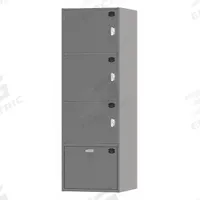SENTINEL Duty Bag Locker: 24 in x 36 in x 72 in, Steel, 0 Shelves, 4 Compartments, Gray, Assembled (MPN DLK24367213KNAA). Key specifications — Includes Hanging Rod: No; Locker Color: Gray; Frame Assembled: Assembled; Locker Finish: Powder Coated; Locker Material: Steel; Includes Footlocker: No; Includes Security Box: No; Open Front: No.