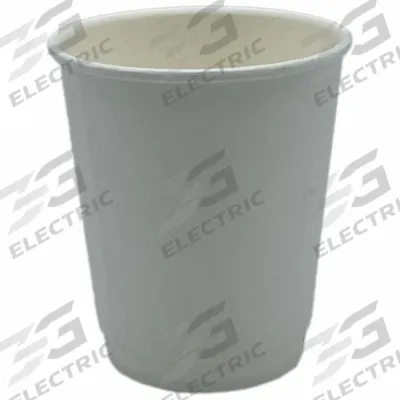 APPROVED VENDOR Disposable Hot Cup: 8 oz Capacity, White, Paper, Unwrapped, Patternless - Insulated Paper Hot Cups