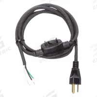 APPROVED VENDOR Power Cord: 8 ft Lg, 3/18, 5-15P Plug, Bare Wire Receptacle, SJO, Rubber, 125V AC (MPN 1TNA7). Key specifications — attr1326987: APPROVED VENDOR; attr1326973: Rubber.