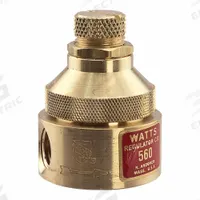 WATTS Pressure Regulator: FNPT x FNPT, 1/8 in Pipe Size, Brass, 0 psi to 25 psi, 140°F Max. Op Temp (MPN 1/8 LF560 0-25). Key specifications — Brand: WATTS; Low-Lead Compliance: Low-Lead Compliant.