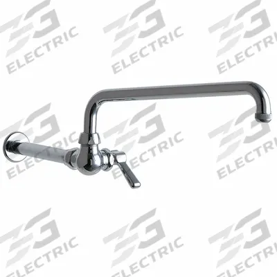 CHICAGO FAUCETS Glass Filler: 334, Single-Post, Cast Brass, Polished Chrome, 6 gpm Flow Rate - Glass Fillers