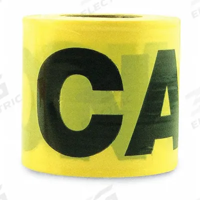 APPROVED VENDOR Barricade Tape: 300 ft Lg, 3 in Wd, Caution Legend, Polyethylene - General Caution Messaging Barrier Tape