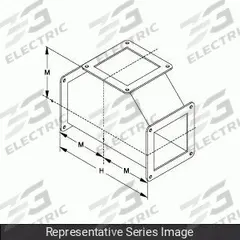 Wireway Tee: 8 in Wd, 8 in Ht, Stainless Steel, 14 in (MPN 1487ETSS). Key specifications