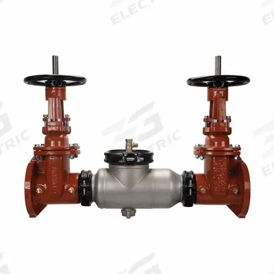 ZURN Double Check Backflow Preventer: 350AST, 6 in Pipe Size, Flange x Flange - Zurn Double Check Backflow Preventers
