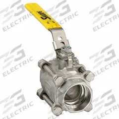 SHARPE Manual Two-Way Ball Valve: 1 1/2 in, 316 Stainless Steel, Straight Valve Body, Three-Piece (MPN 4351002580). Key specifications — Seat Material: Polymer; Brand: SHARPE; Handle: Locking Lever.