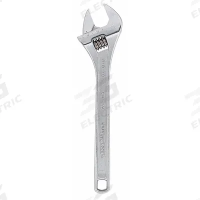 CHANNELLOCK Adjustable Wrench: Alloy Steel, Chrome, 18 in Overall Lg - General Purpose Adjustable Wrenches